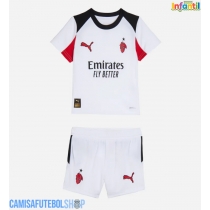 Camisa de time de futebol AC Milan Christopher Nkunku #18 Replicas 2º Equipamento Infantil 2025-26 Manga Curta (+ Calças curtas)